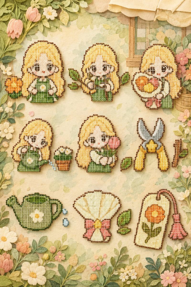 Florist Anan — Mini Bead Pattern Pack (9 Designs) cover art