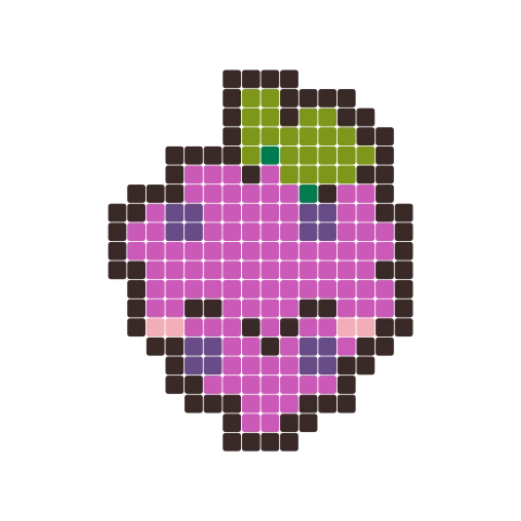 Grapes fuse bead pattern, 24 × 24 beads