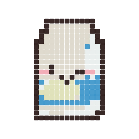 Milk carton fuse bead pattern, 24 × 24 beads