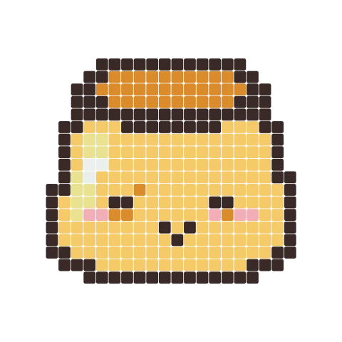 Pudding fuse bead pattern, 24 × 24 beads